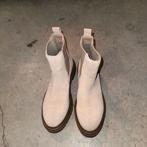 Stylish Cream Ankle Boots